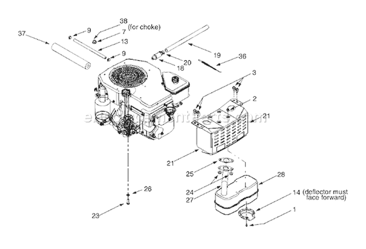 Page H Diagram and Parts List for 13AX604H401 2000 Yard Man Lawn Tractor